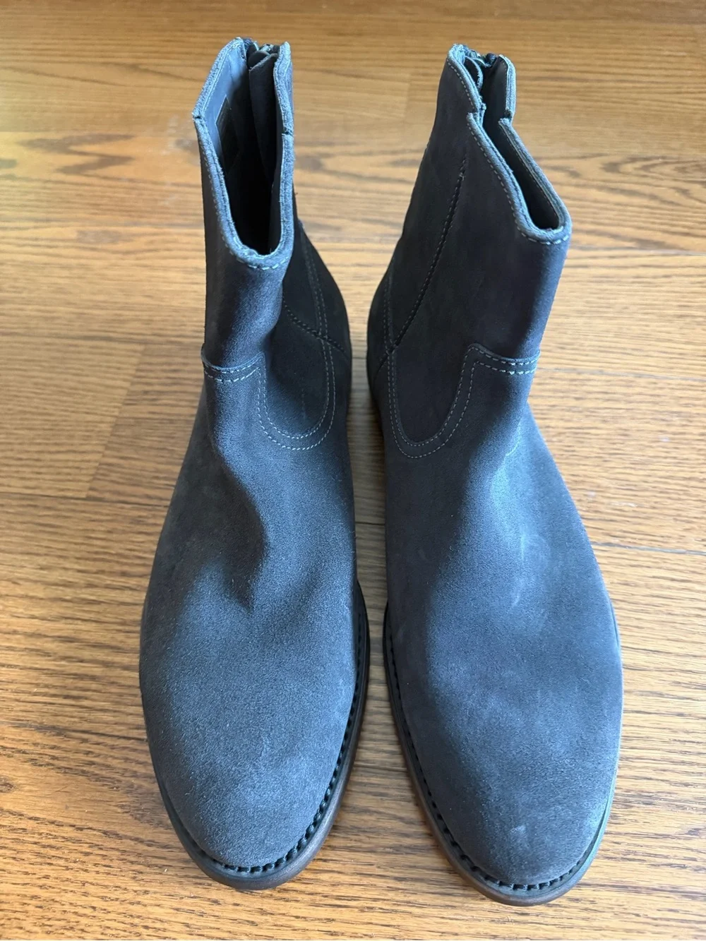 Men's Suede Chelsea Ankle Boots in Charcoal